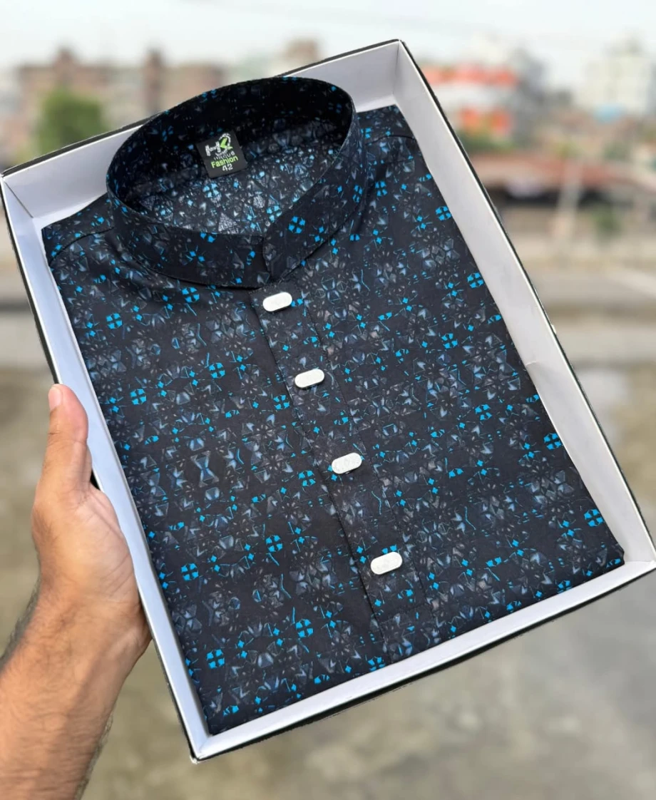 Digital cotton blue